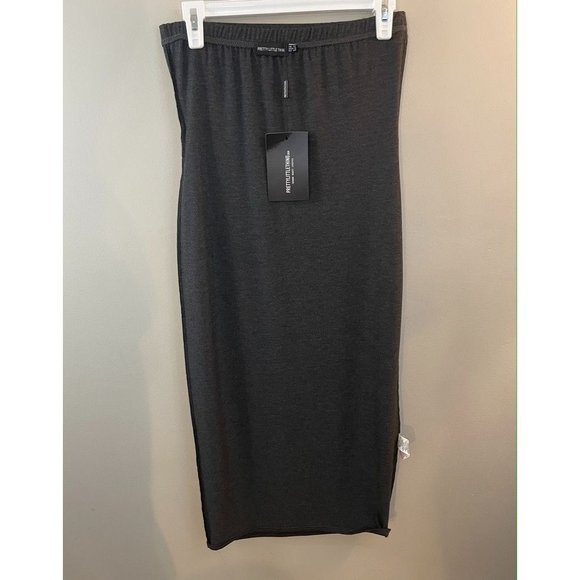 Basic Charcoal Grey Bandeau Midaxi Dress 8 - Picture 7 of 10